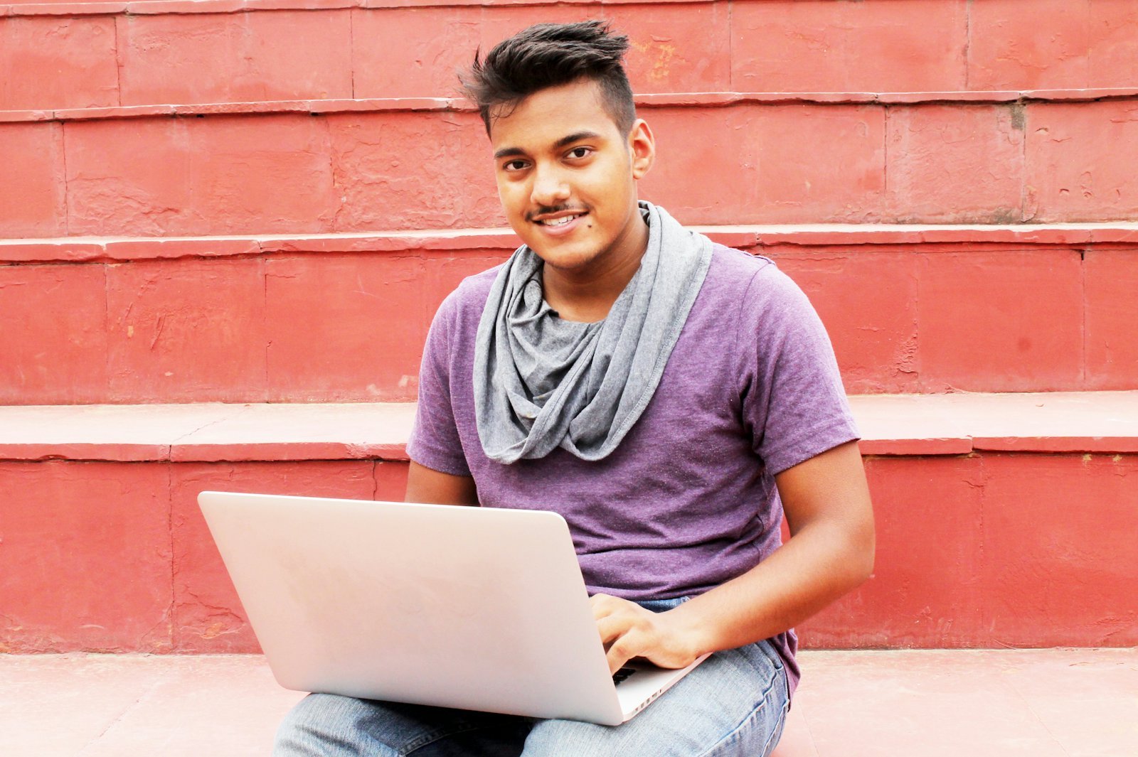 Young entrepreneur working on a laptop